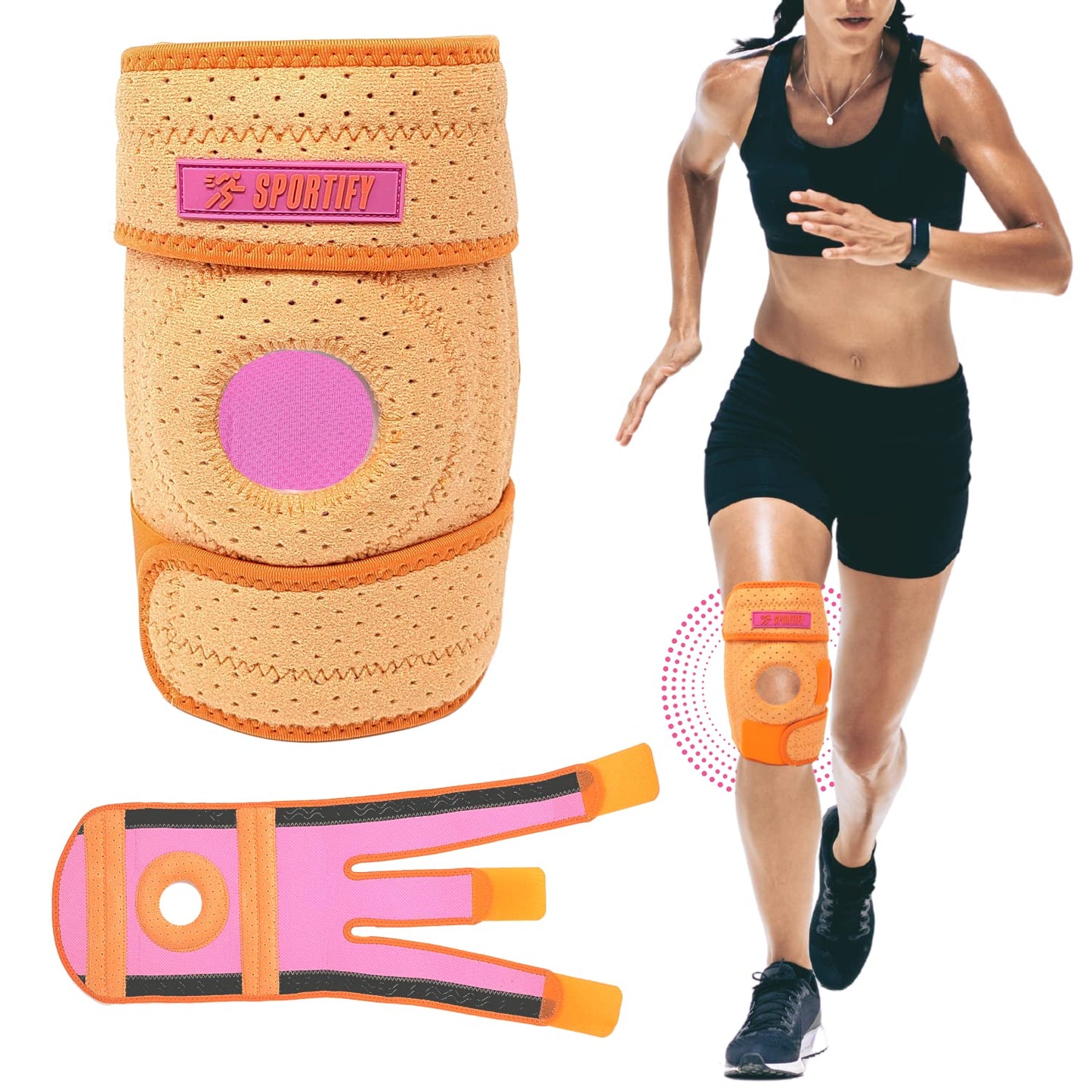 NeoAlly® - Rodillera deportiva de compresión para dolor de rodilla, soporte  de rodilla para correr y saltar, rodillera de compresión antideslizante